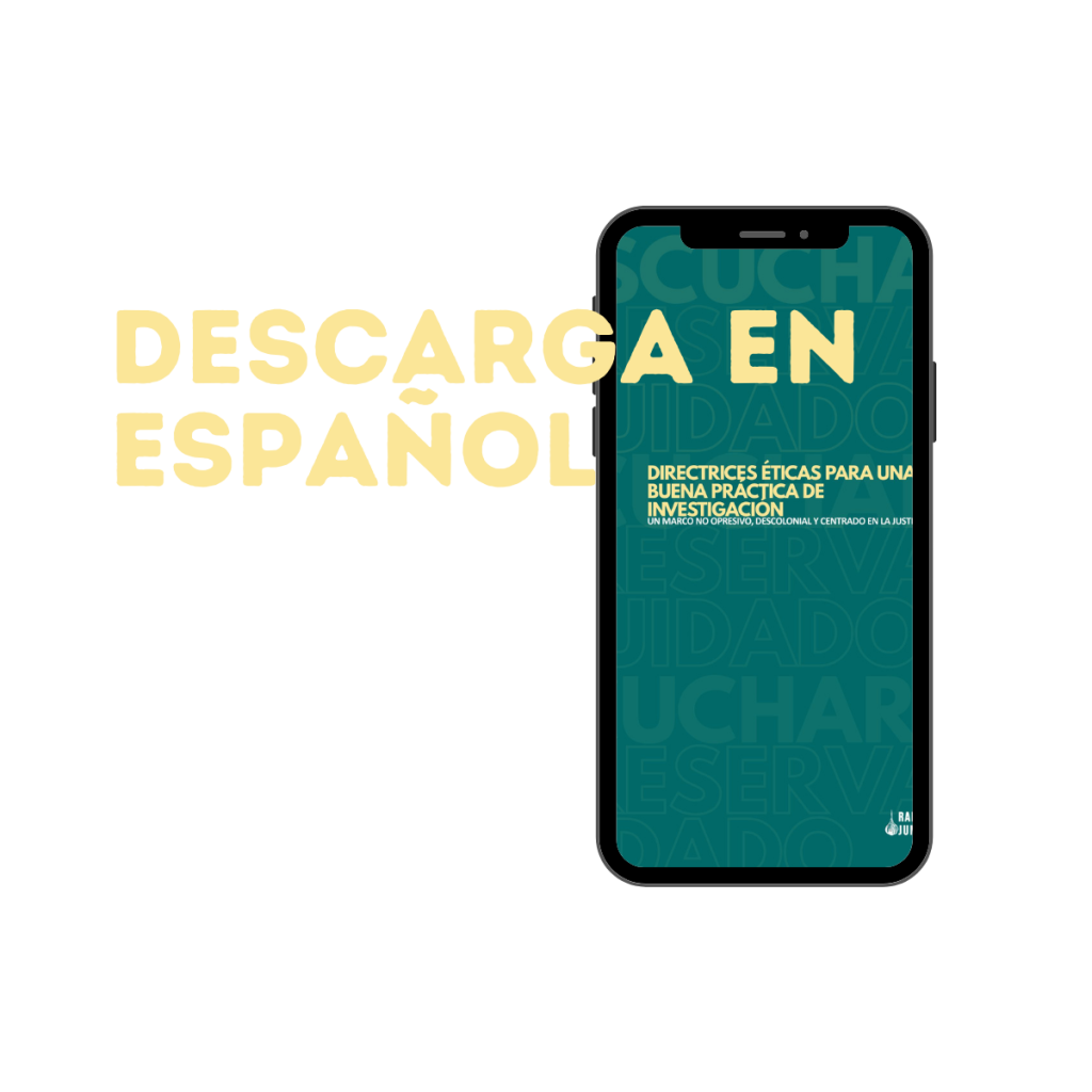 Guía de prácticas investigativas éticas de Carmen Caro basada en escucha atenta y enfoques no opresivos y regenerativos
